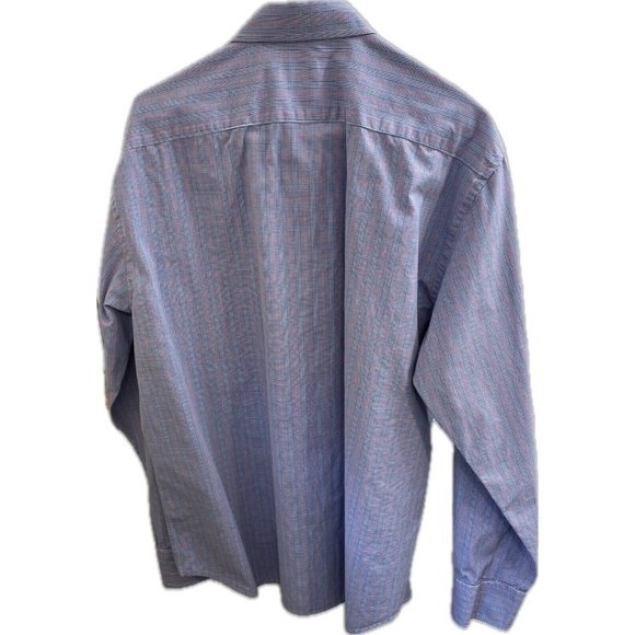 UNTUCKit Blue & Red Plaid Long Sleeve Cotton Button Down Shirt Mens XL - Picture 2 of 6